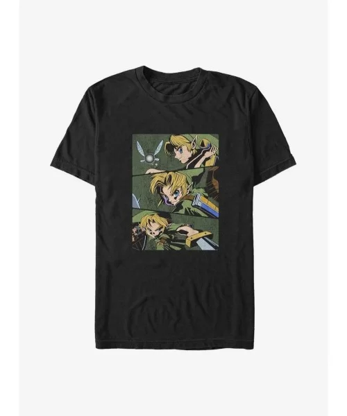 New Arrival The Legend of Zelda Anime Style Link Battle Panels Big & Tall T-Shirt $11.96 T-Shirts