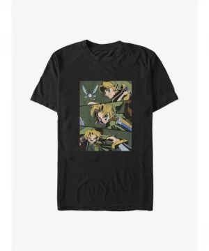 New Arrival The Legend of Zelda Anime Style Link Battle Panels Big & Tall T-Shirt $11.96 T-Shirts