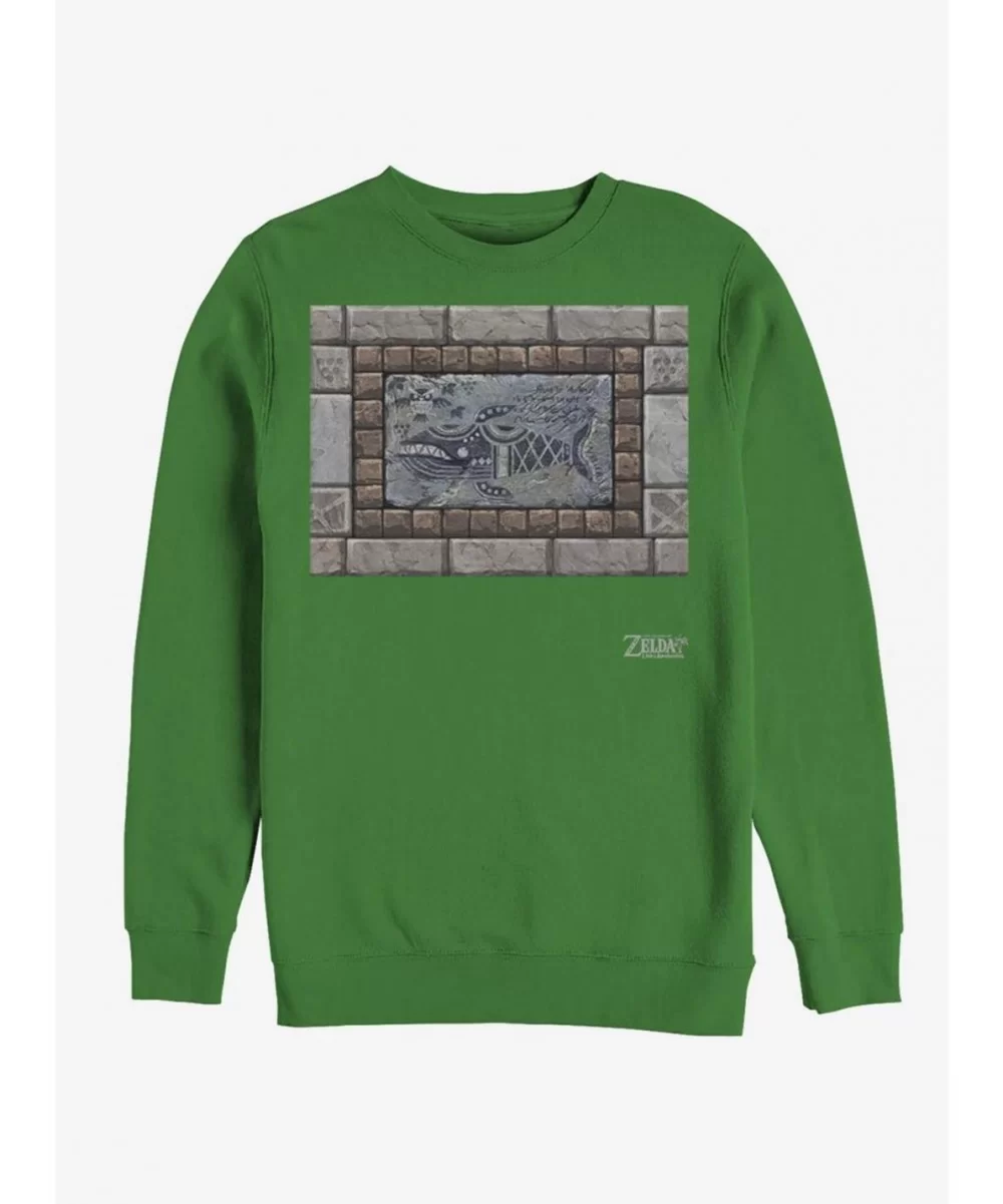 Festival Price Nintendo The Legend of Zelda: Link's Awakening Whale Tablet Sweatshirt $8.86 Sweatshirts