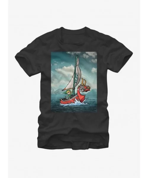 New Arrival Nintendo Legend of Zelda Link Sailing T-Shirt $7.45 T-Shirts