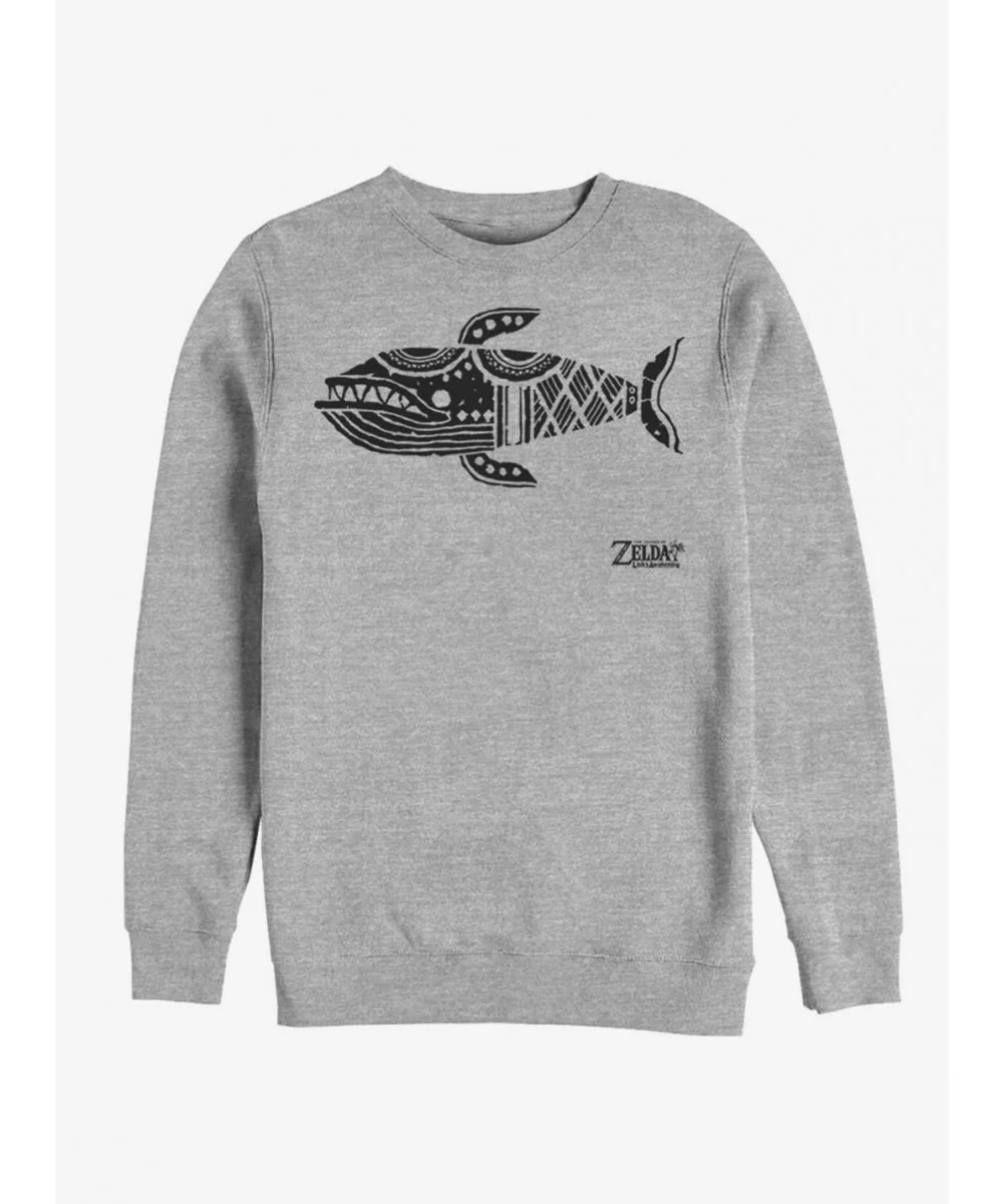 Limited-time Offer Nintendo The Legend of Zelda: Link's Awakening Whale Glyph Sweatshirt $8.86 Sweatshirts