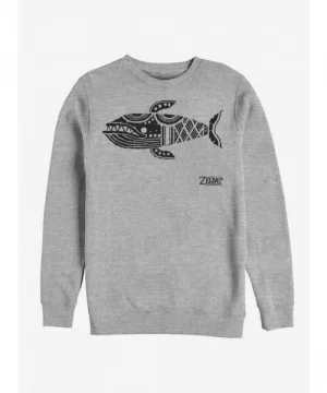 Limited-time Offer Nintendo The Legend of Zelda: Link's Awakening Whale Glyph Sweatshirt $8.86 Sweatshirts