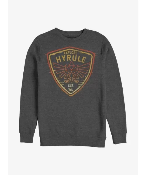 Low Price The Legend of Zelda Explore Hyrule Sweatshirt $11.81 Sweatshirts