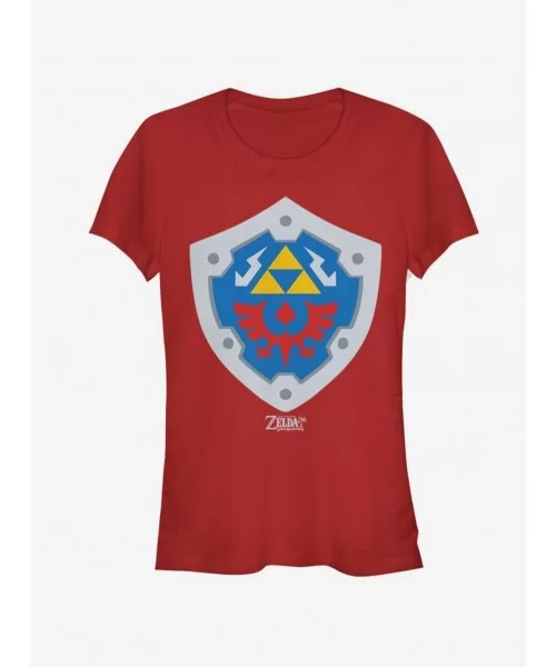 Flash Sale Nintendo The Legend of Zelda: Link's Awakening Hylian Shield Girls T-Shirt $6.63 T-Shirts