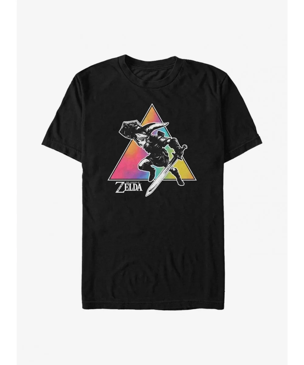 Premium The Legend Of Zelda Tie Dye Link Silhouette T-Shirt $4.97 T-Shirts