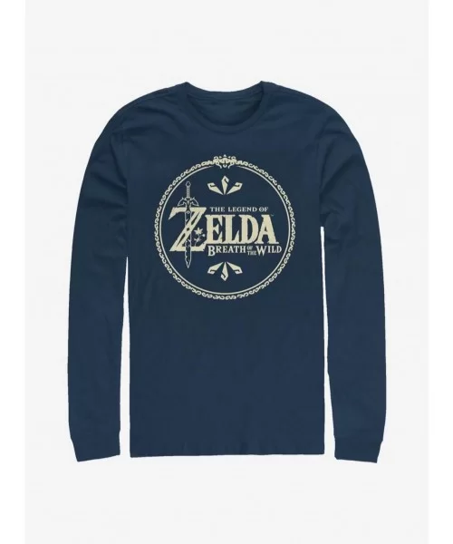 Low Price The Legend Of Zelda Wild Logo Long-Sleeve T-Shirt $8.95 T-Shirts