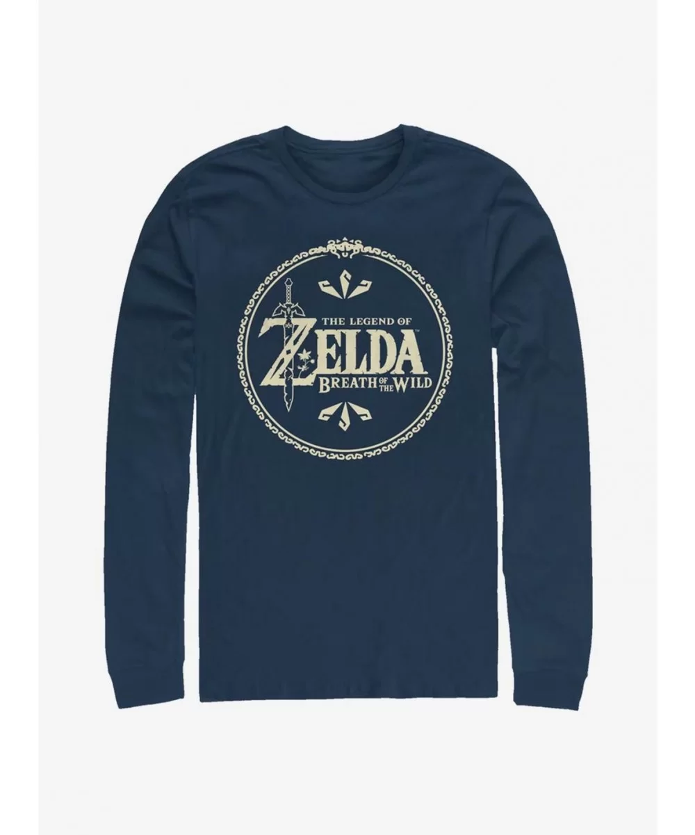 Low Price The Legend Of Zelda Wild Logo Long-Sleeve T-Shirt $8.95 T-Shirts