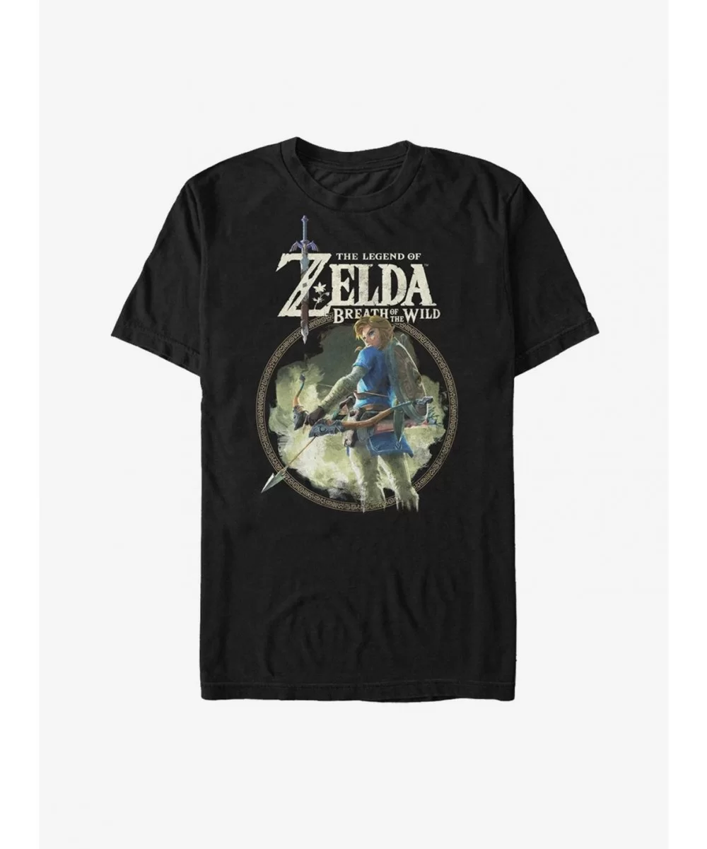 Hot Selling Nintendo Legend of Zelda Breath of the Wild Circle T-Shirt $6.06 T-Shirts