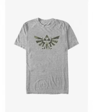 Fashion The Legend of Zelda Camo Hyrule Crest Big & Tall T-Shirt $10.76 T-Shirts