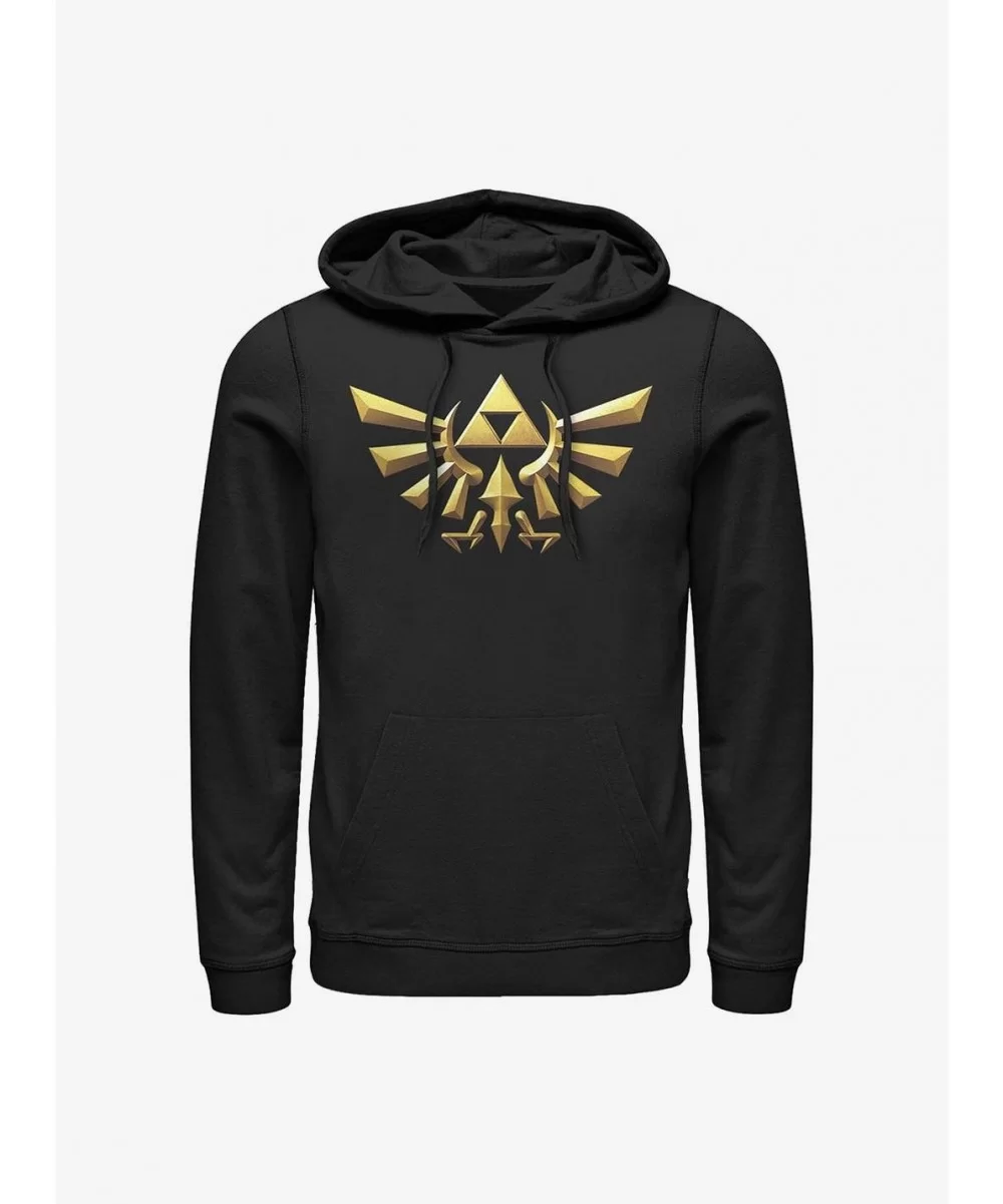 Exclusive Price Nintendo Zelda 3D Crest Hoodie $17.24 Hoodies