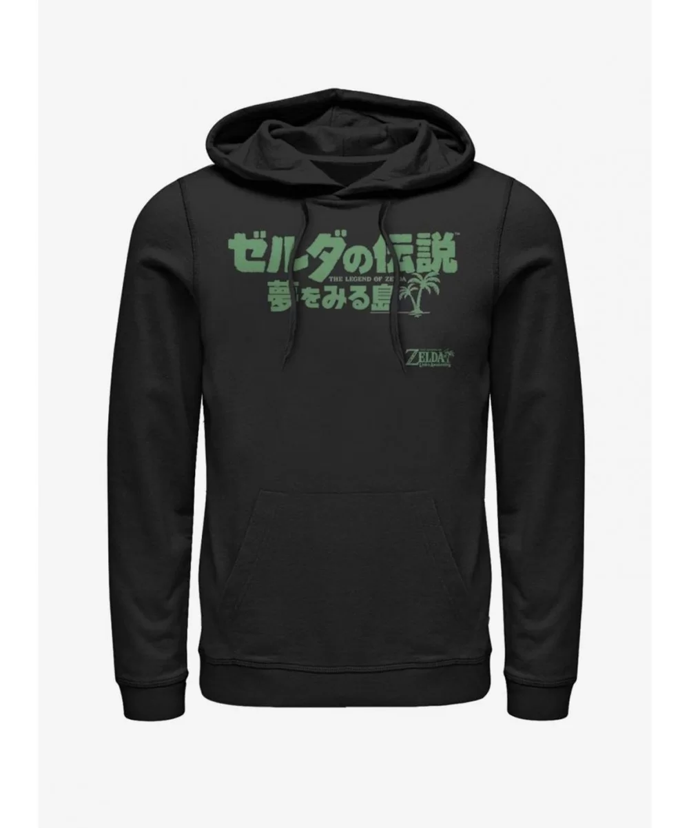 Pre-sale Nintendo The Legend of Zelda: Link's Awakening Japanese Logo Hoodie $14.37 Hoodies