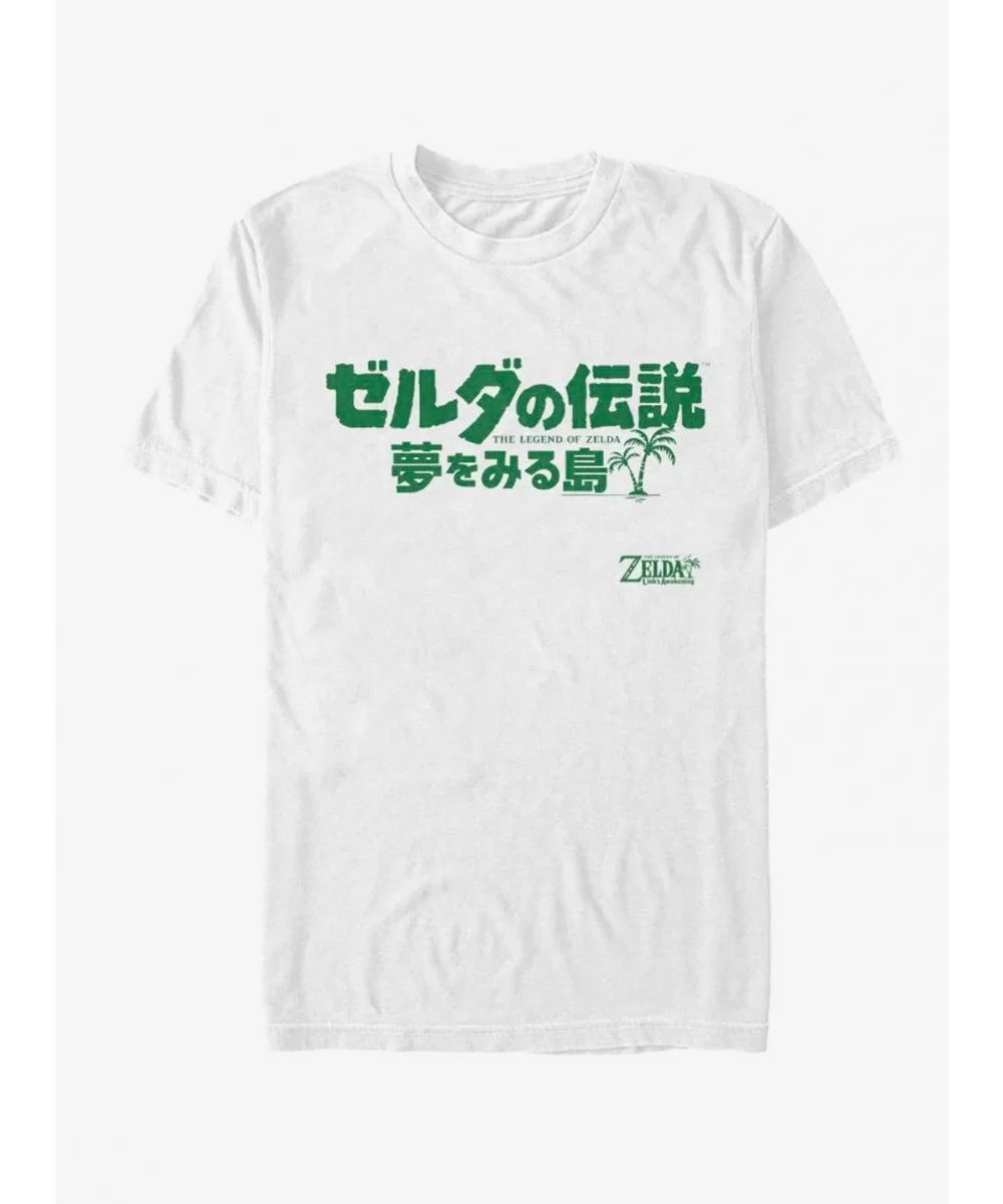 Flash Deal Nintendo The Legend of Zelda: Link's Awakening Japanese Logo T-Shirt $6.83 T-Shirts