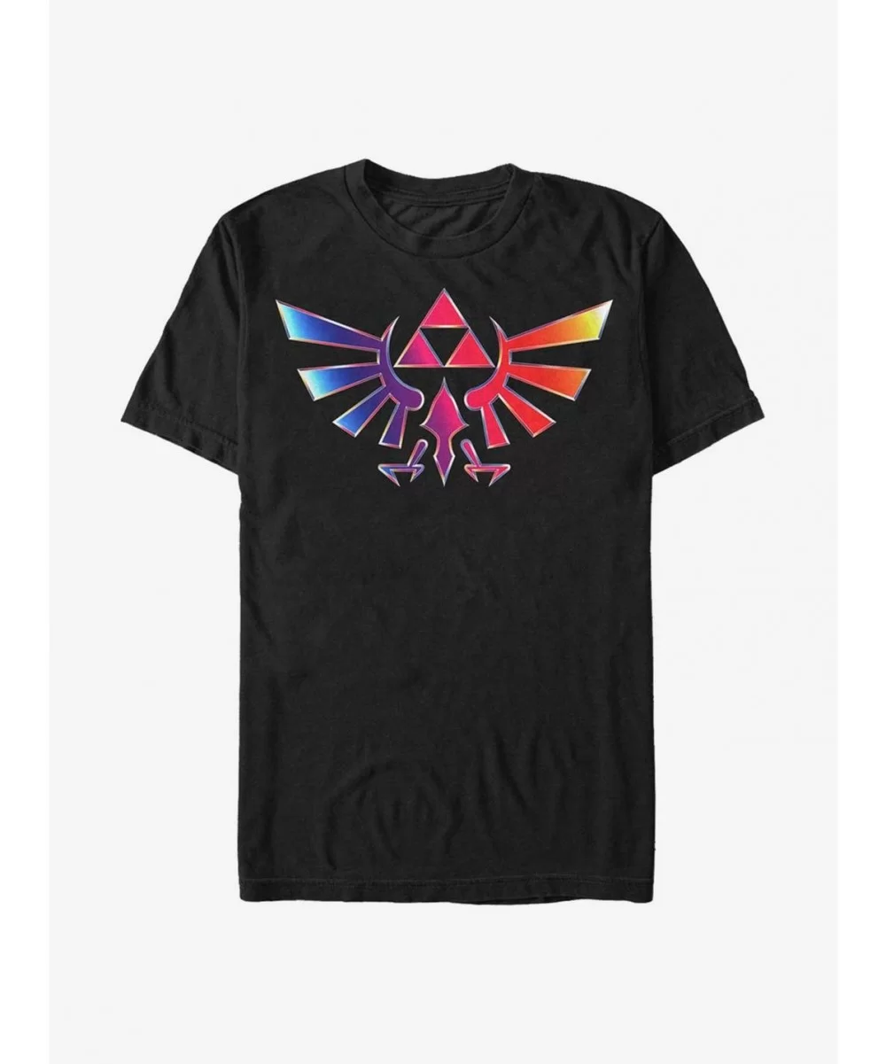 Fashion The Legend Of Zelda Rainbow Hyrule T-Shirt $6.37 T-Shirts