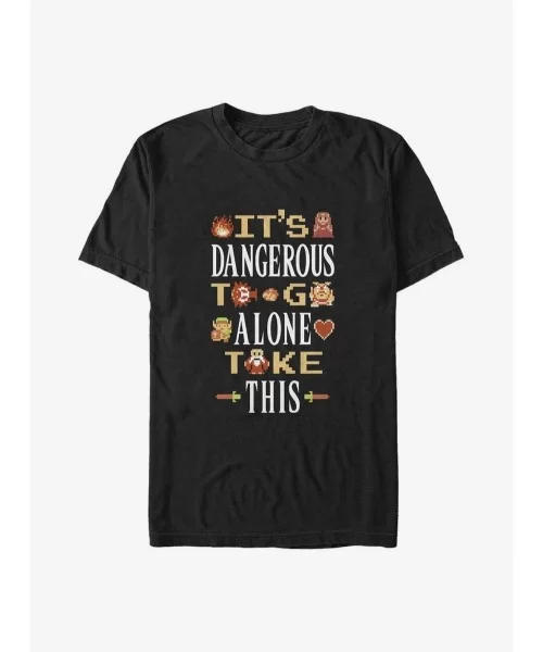 Special The Legend of Zelda It's Dangerous To Go Alone Big & Tall T-Shirt $8.85 T-Shirts