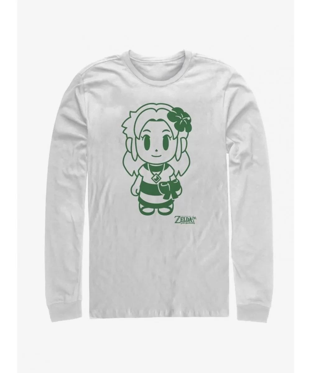 Exclusive Nintendo The Legend of Zelda: Link's Awakening Marin Avatar Outline Long-Sleeve T-Shirt $12.63 T-Shirts