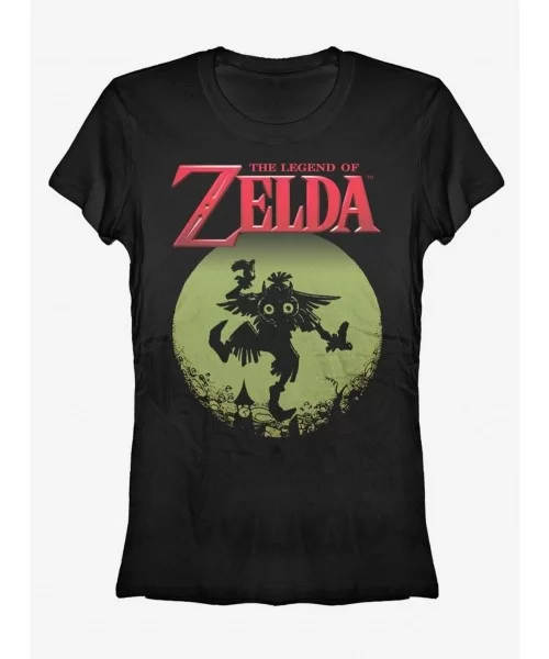 Sale Item Nintendo Legend of Zelda Skull Kid in the Moon Girls T-Shirt $6.15 T-Shirts