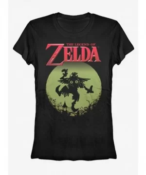 Sale Item Nintendo Legend of Zelda Skull Kid in the Moon Girls T-Shirt $6.15 T-Shirts