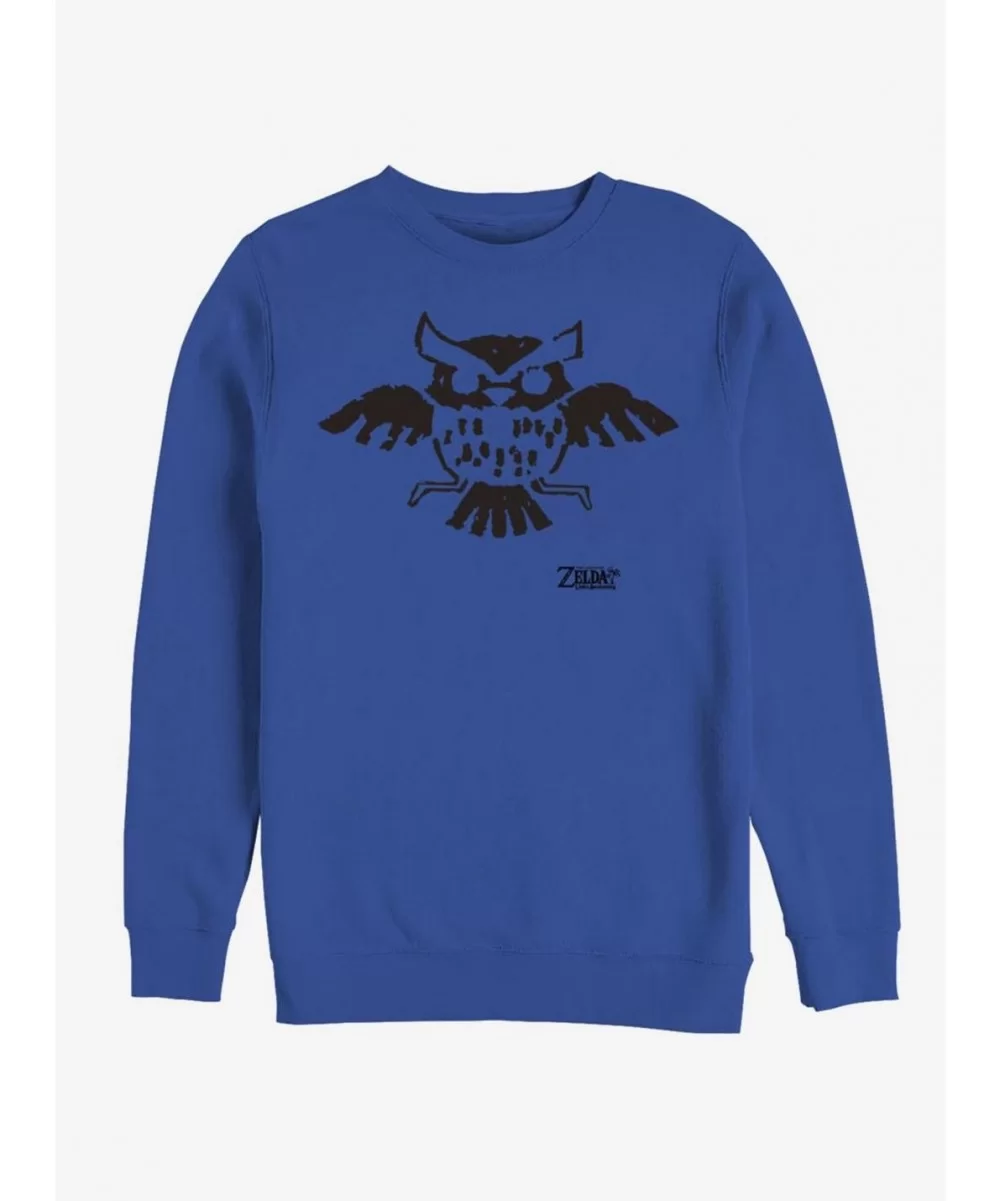 Clearance Nintendo The Legend of Zelda: Link's Awakening Owl Glyph Sweatshirt $9.45 Sweatshirts