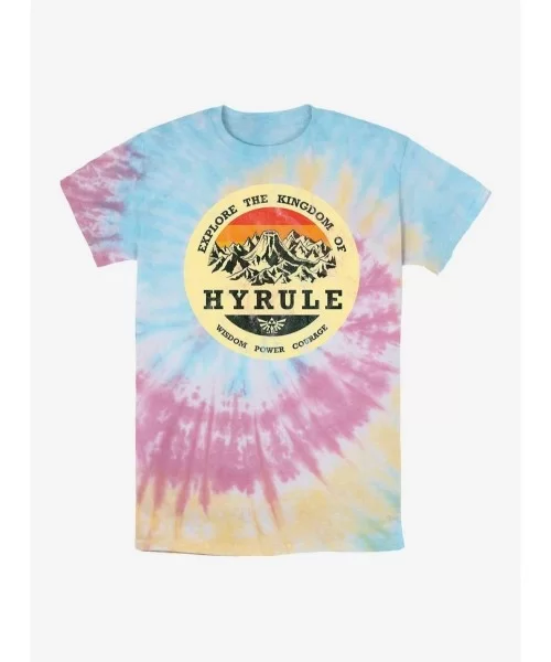 Exclusive Nintendo The Legend of Zelda Explore Hyrule Tie Dye T-Shirt $5.55 T-Shirts