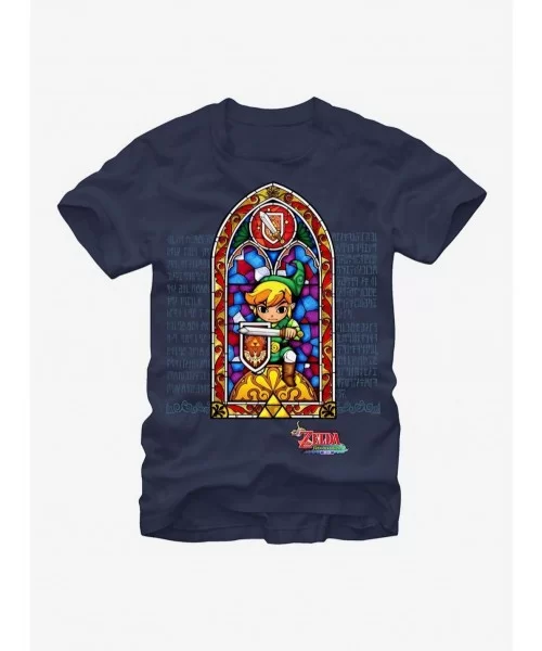 Hot Selling Nintendo Legend of Zelda Stained Glass T-Shirt $7.45 T-Shirts