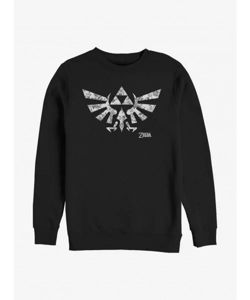 Pre-sale Discount Nintendo Zelda Floral Force Crew Sweatshirt $10.63 Sweatshirts