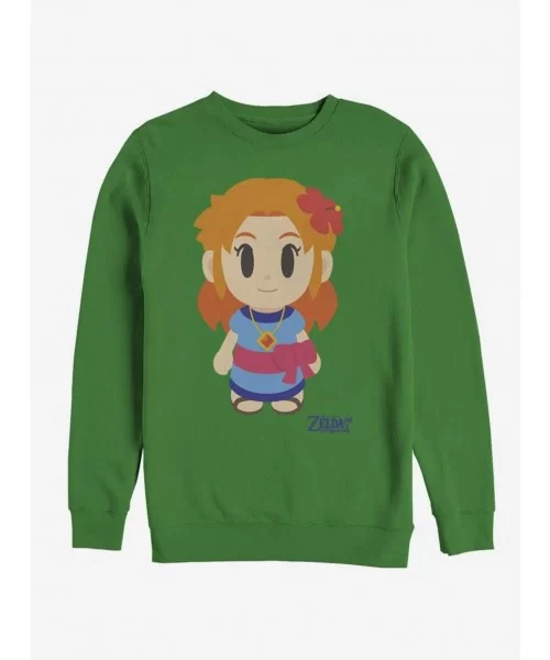 Seasonal Sale Nintendo The Legend of Zelda: Link's Awakening Marin Avatar Color Sweatshirt $14.46 Sweatshirts