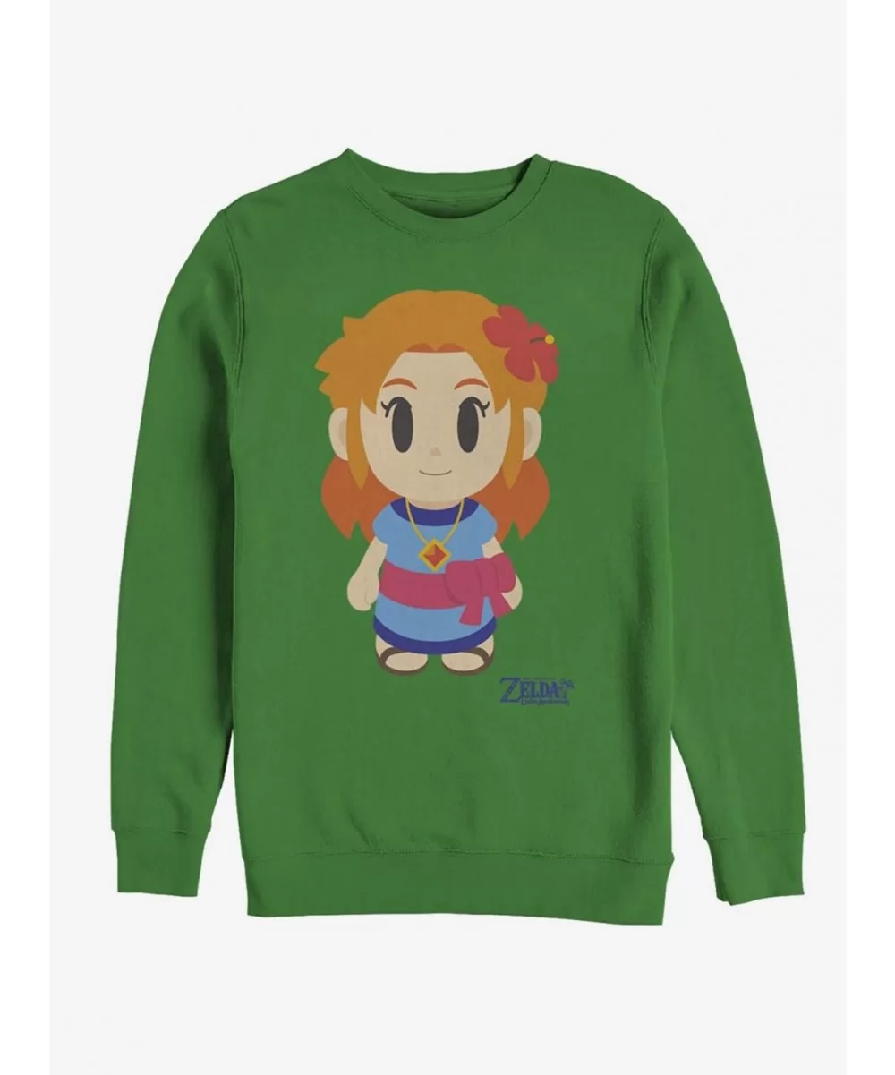 Seasonal Sale Nintendo The Legend of Zelda: Link's Awakening Marin Avatar Color Sweatshirt $14.46 Sweatshirts