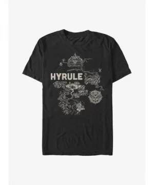 Hot Selling Nintendo Zelda Regional Map of Hyrule T-Shirt $6.99 T-Shirts