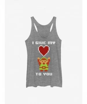 Limited Time Special The Legend Of Zelda Give My Heart Pixel Heart Girls Tank $7.87 Tanks