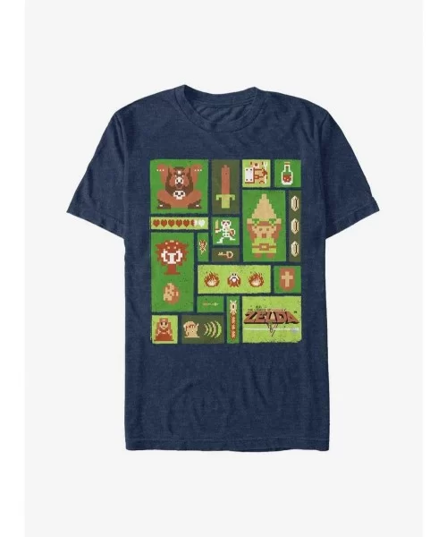 Absolute Discount The Legend of Zelda Pixel Collage T-Shirt $6.21 T-Shirts