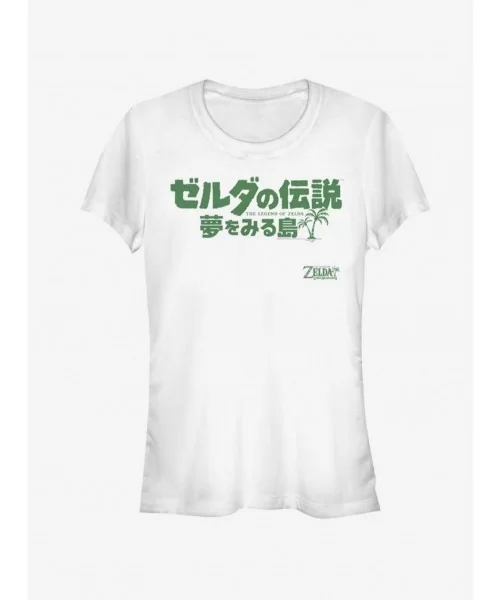 New Arrival Nintendo The Legend of Zelda: Link's Awakening Japanese Logo Girls T-Shirt $5.82 T-Shirts