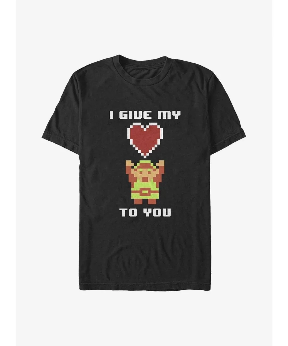 Sale Item The Legend of Zelda Link I Give My Heart To You Big & Tall T-Shirt $8.85 T-Shirts