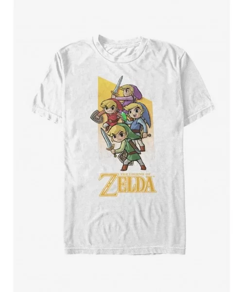 Low Price Nintendo Legend of Zelda Four Sword Link T-Shirt $7.30 T-Shirts