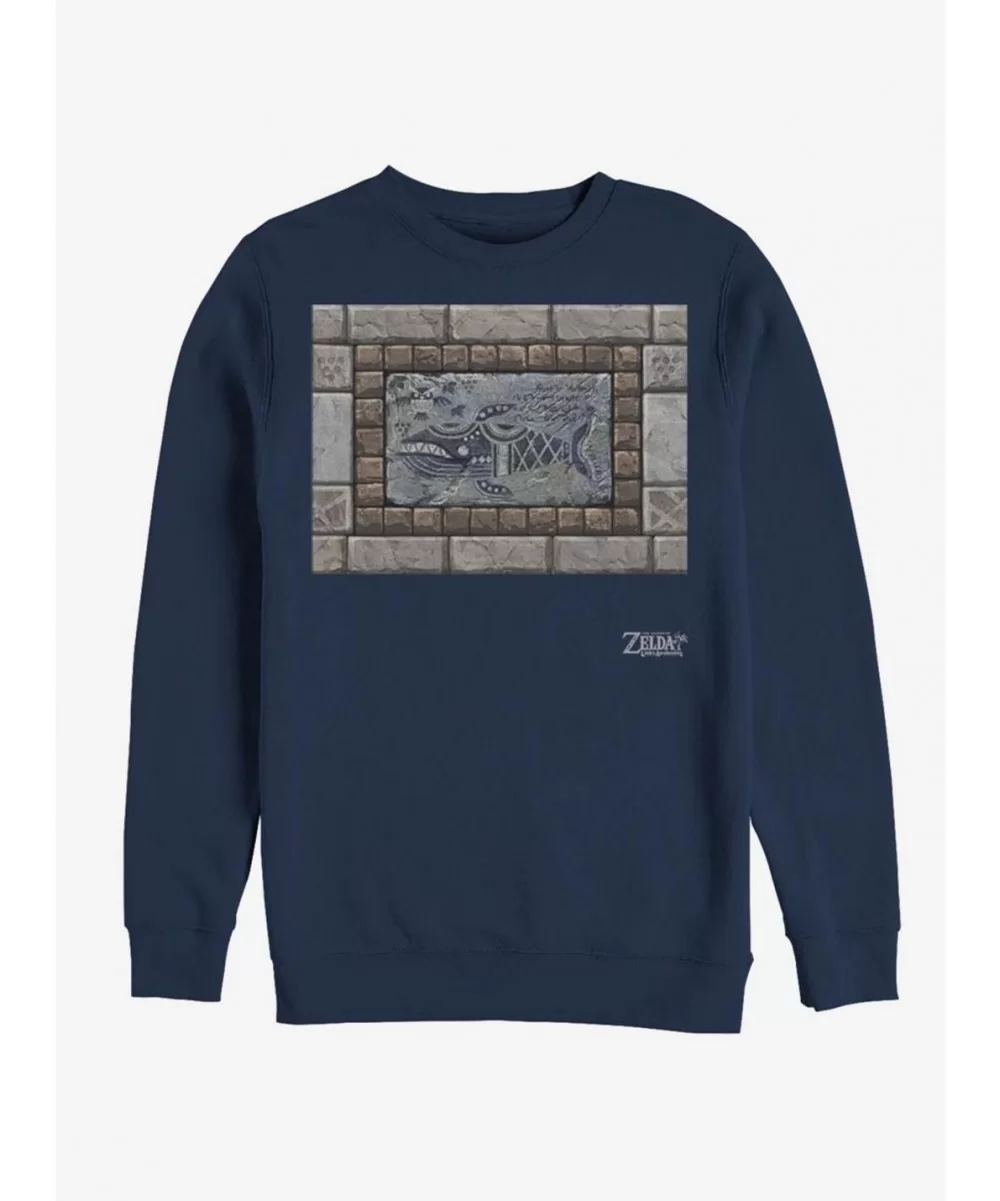 Unique Nintendo The Legend of Zelda: Link's Awakening Whale Tablet Sweatshirt $9.74 Sweatshirts