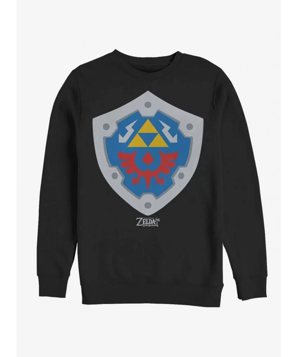 Premium Nintendo The Legend of Zelda: Link's Awakening Hylian Shield Sweatshirt $12.99 Sweatshirts