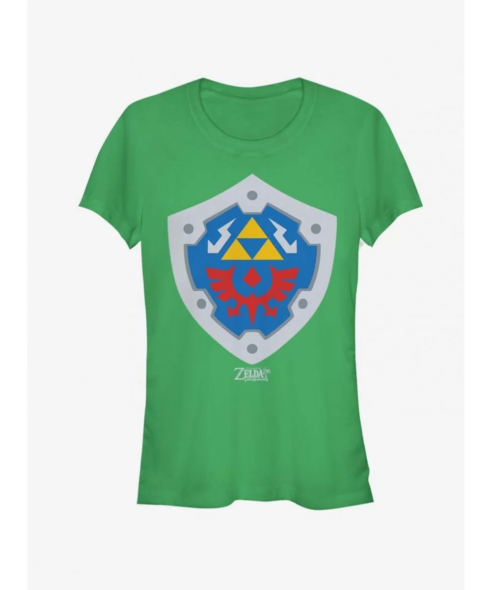 Hot Selling Nintendo The Legend of Zelda: Link's Awakening Hylian Shield Girls T-Shirt $5.66 T-Shirts