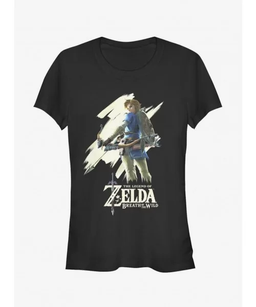 Value Item Nintendo Legend of Zelda Breath of the Wild Streak Girls T-Shirt $6.47 T-Shirts