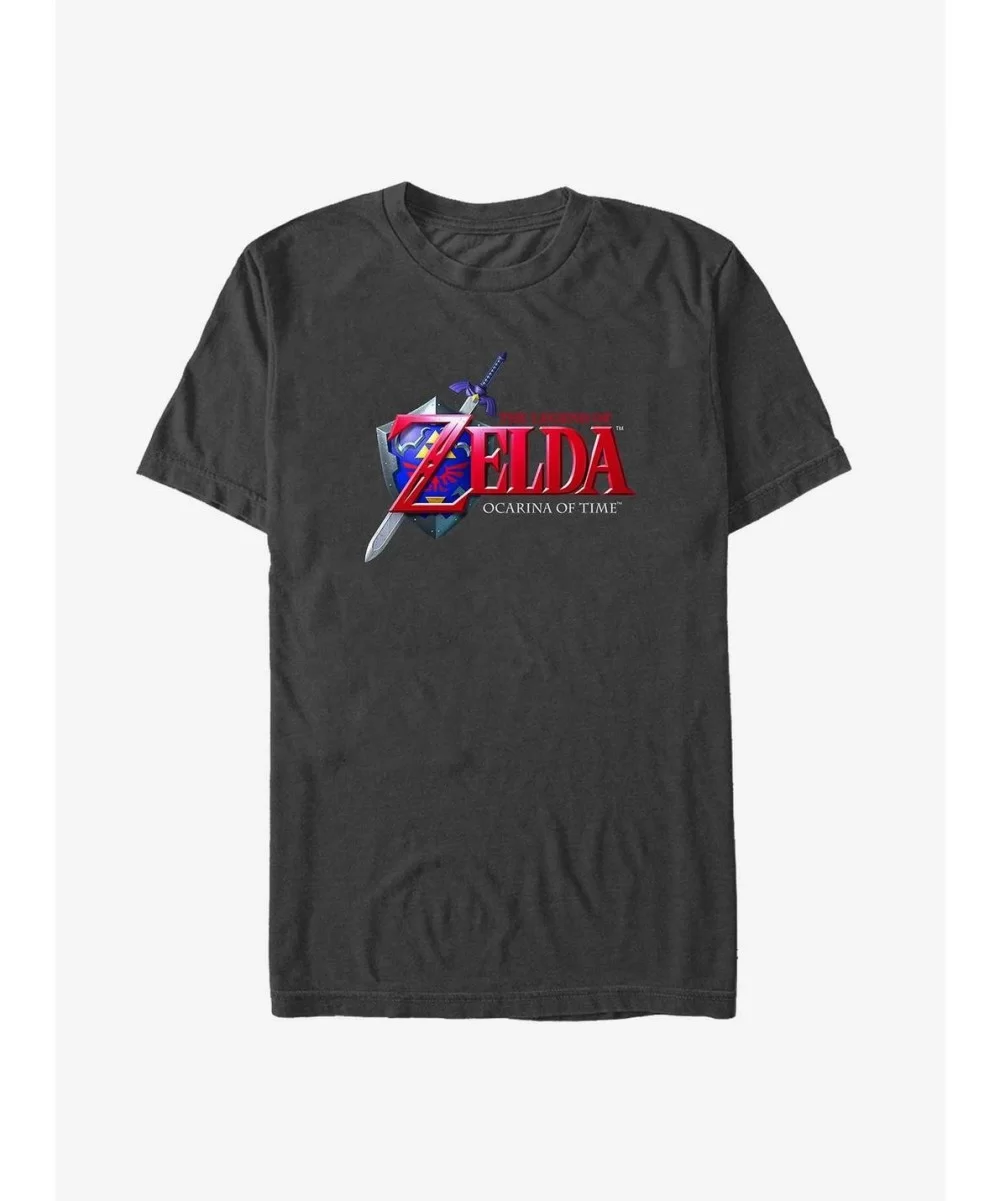 Low Price Nintendo The Legend of Zelda Ocarina Logo Big & Tall T-Shirt $10.76 T-Shirts