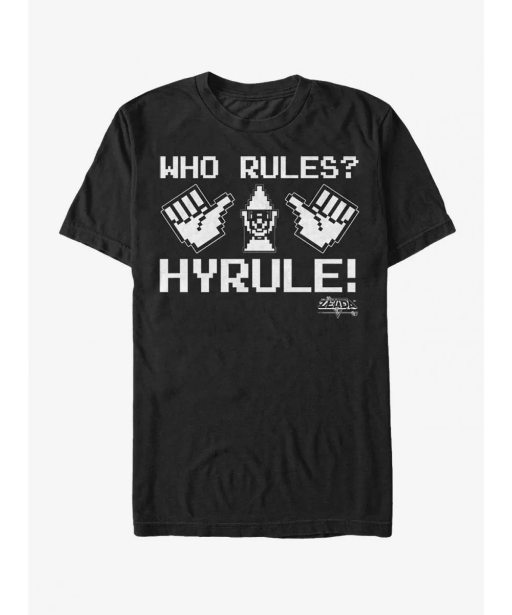 Hot Selling Nintendo Legend of Zelda Who Rules Hyrule T-Shirt $6.83 T-Shirts