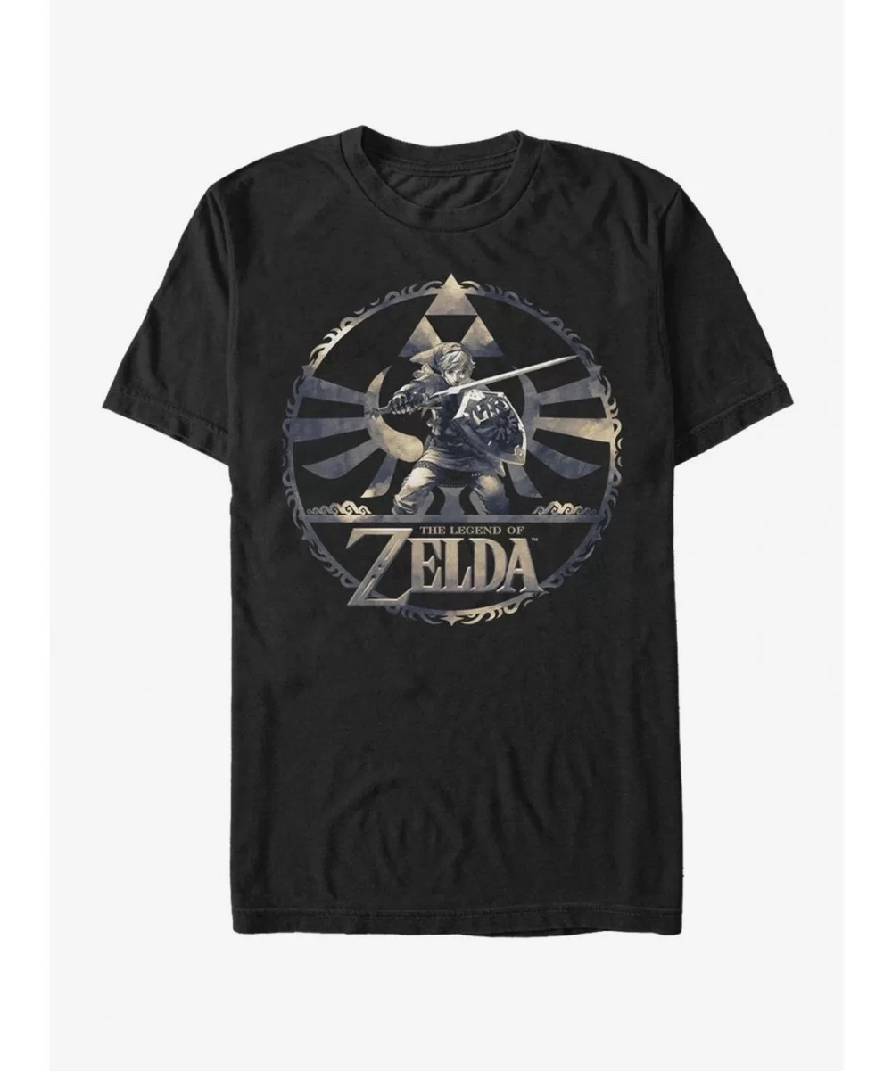 High Quality Nintendo Legend of Zelda Link Circle Pattern T-Shirt $5.59 T-Shirts