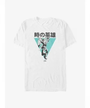 Premium Nintendo The Legend of Zelda Link Hero of Time in Japanese Big & Tall T-Shirt $9.09 T-Shirts