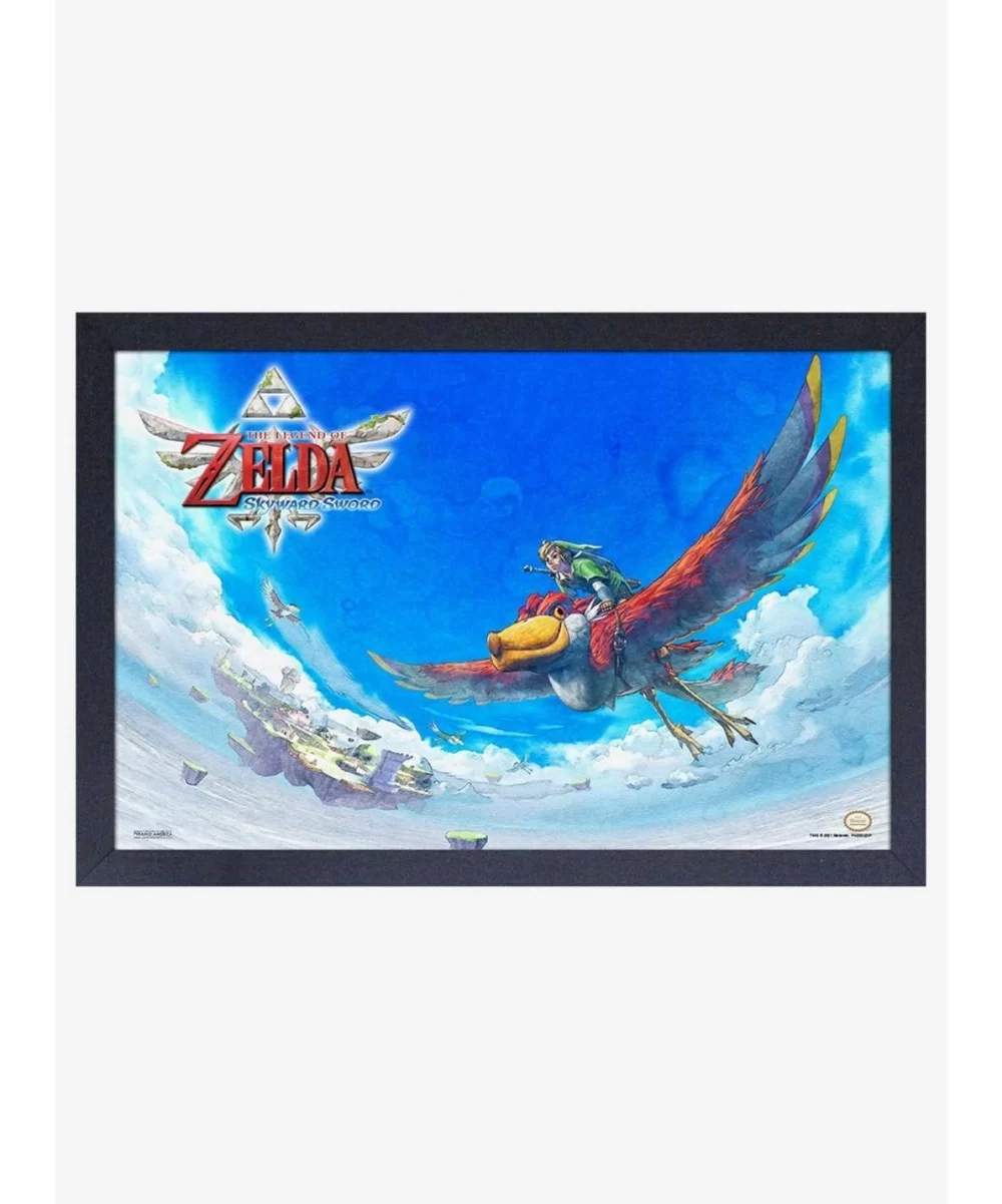 Exclusive Price Nintendo Legend of Zelda Skyward Sword Crimson Loftwing Framed Wood Wall Art $10.96 Others