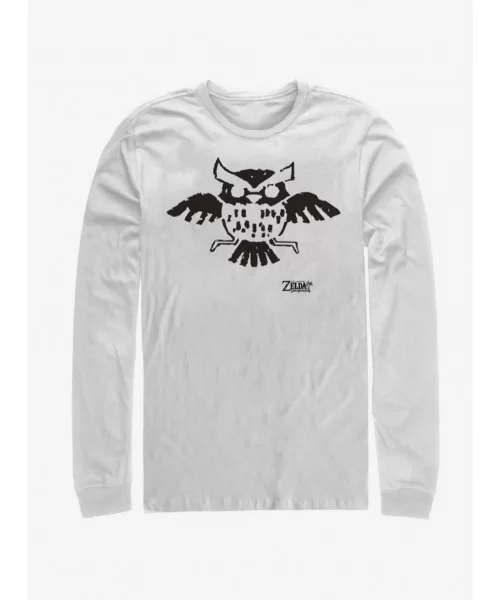 Trendy Nintendo The Legend of Zelda: Link's Awakening Owl Glyph Long-Sleeve T-Shirt $10.79 T-Shirts