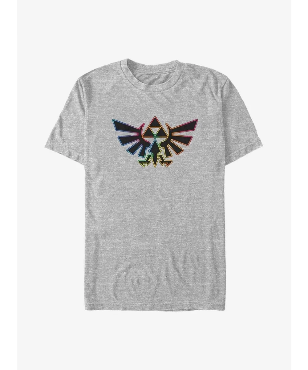 Crazy Deals The Legend of Zelda Rainbow Outline Hyrule Crest Big & Tall T-Shirt $11.24 T-Shirts