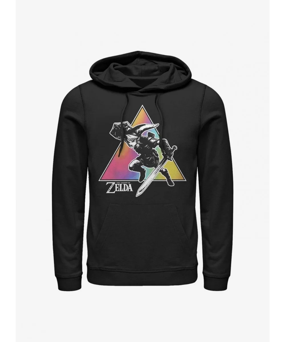 Sale Item The Legend Of Zelda Tie Dye Link Silhouette Hoodie $15.09 Hoodies