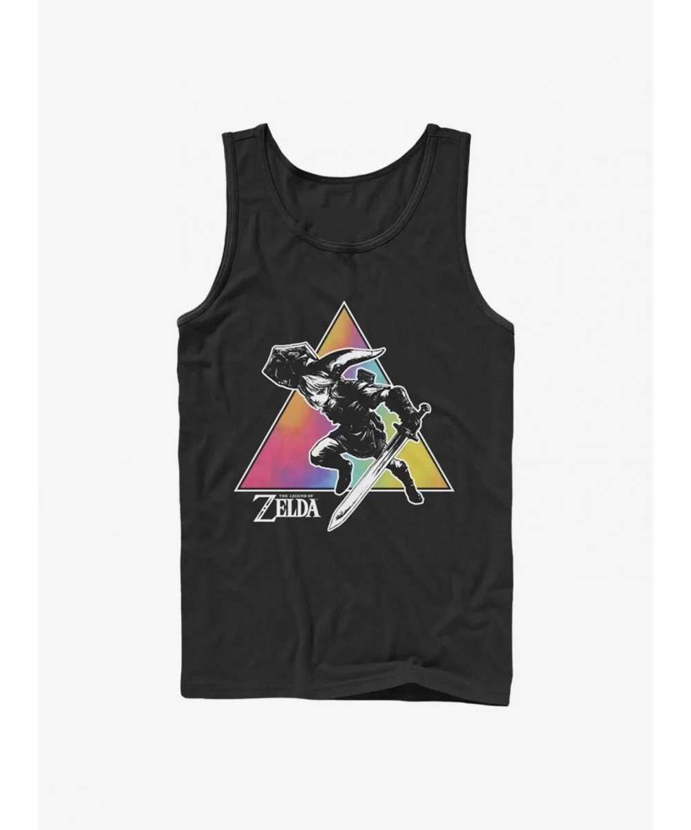 Clearance The Legend Of Zelda Tie Dye Link Silhouette Tank $6.37 Tanks