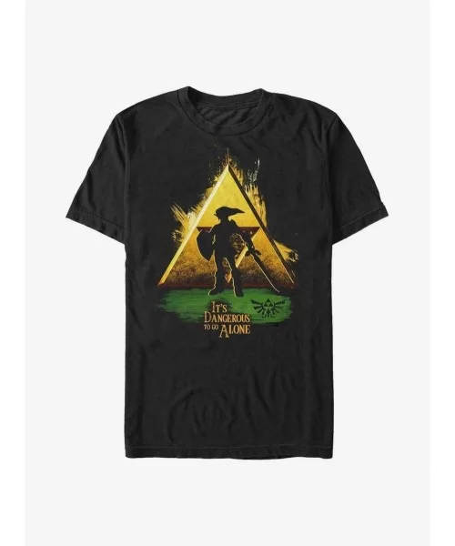 Cheap Sale The Legend of Zelda Link Dangerous Alone T-Shirt $6.52 T-Shirts