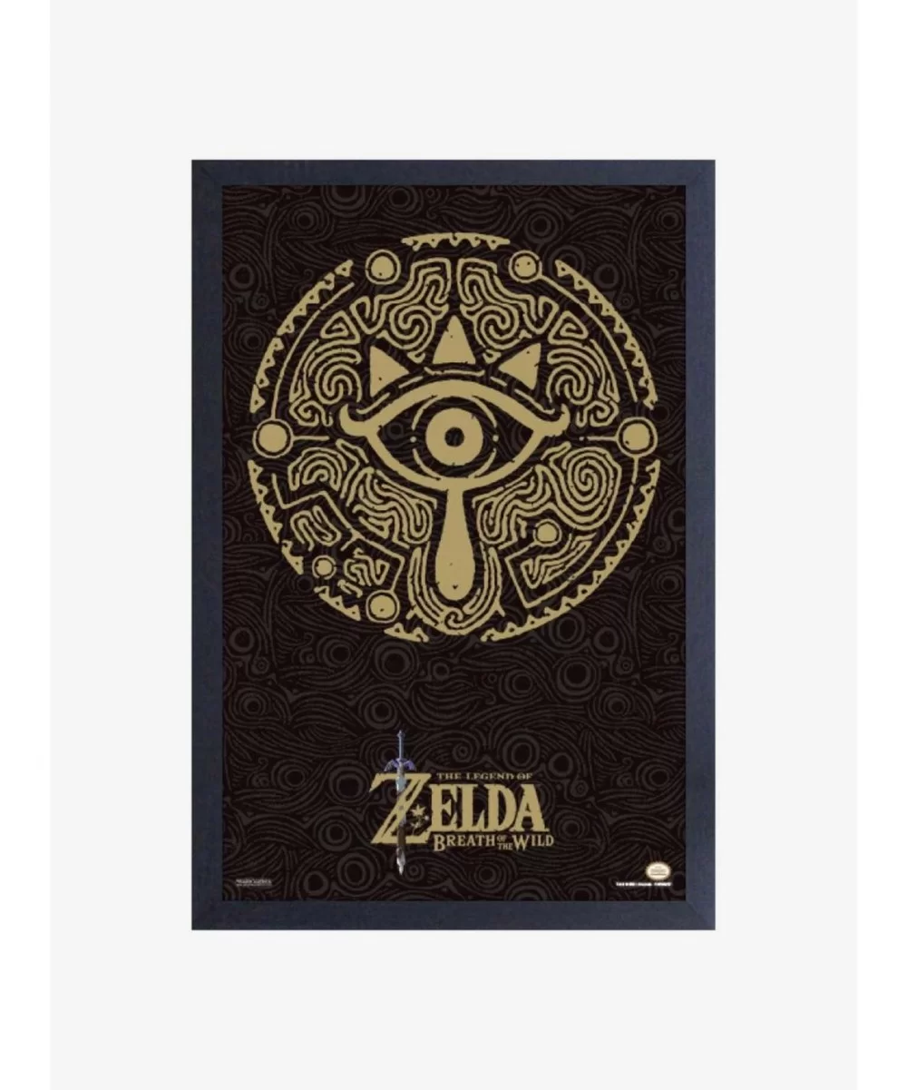 Festival Price Nintendo Legend of Zelda Breath of the Wild Sheikah Eye Framed Wood Wall Art $8.72 Others