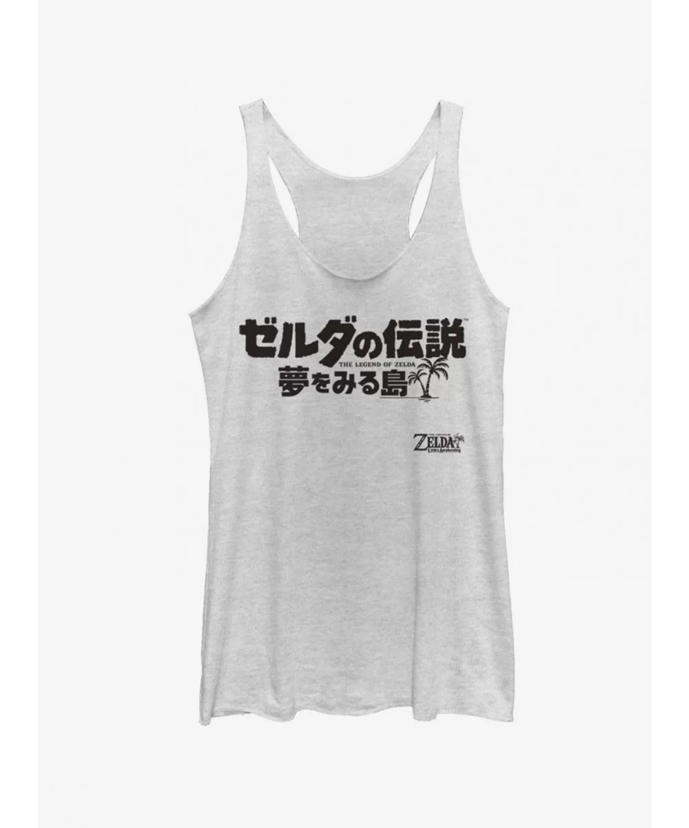 Flash Deal Nintendo The Legend of Zelda: Link's Awakening Japanese Logo Girls Tank $9.32 Tanks