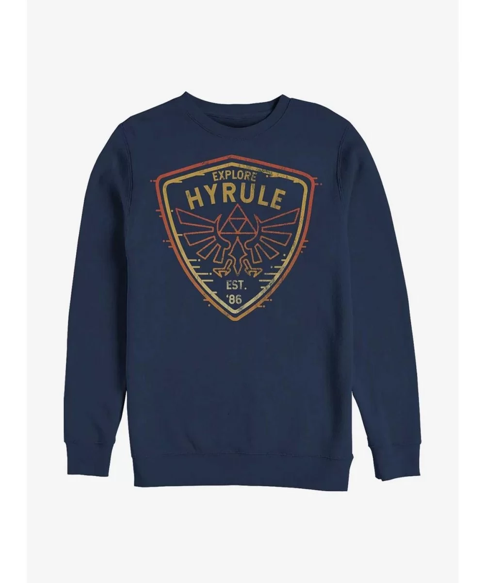 Cheap Sale The Legend of Zelda Explore Hyrule Sweatshirt $12.10 Sweatshirts